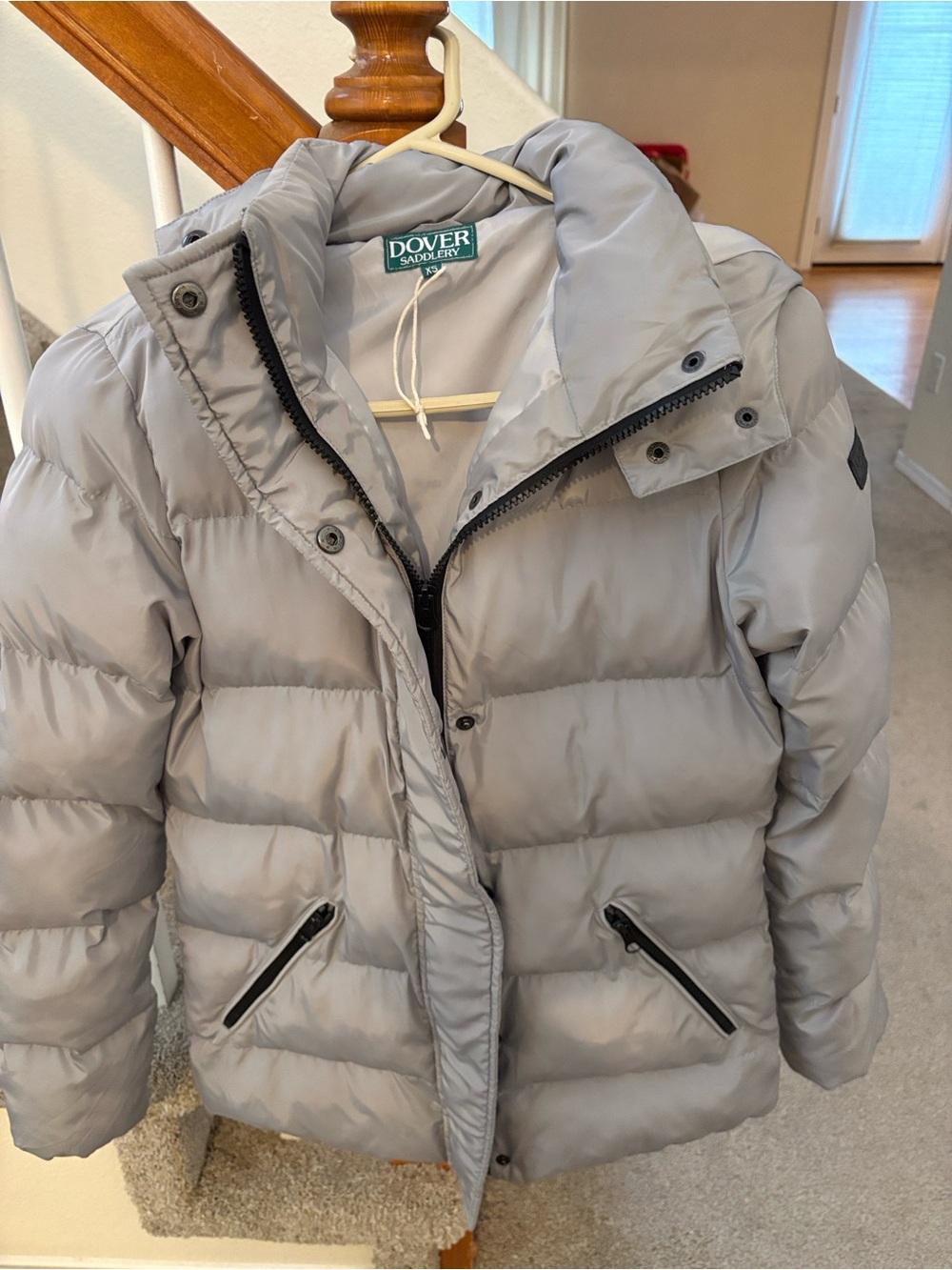 Dover Saddlery Light Gray Puffer Coat